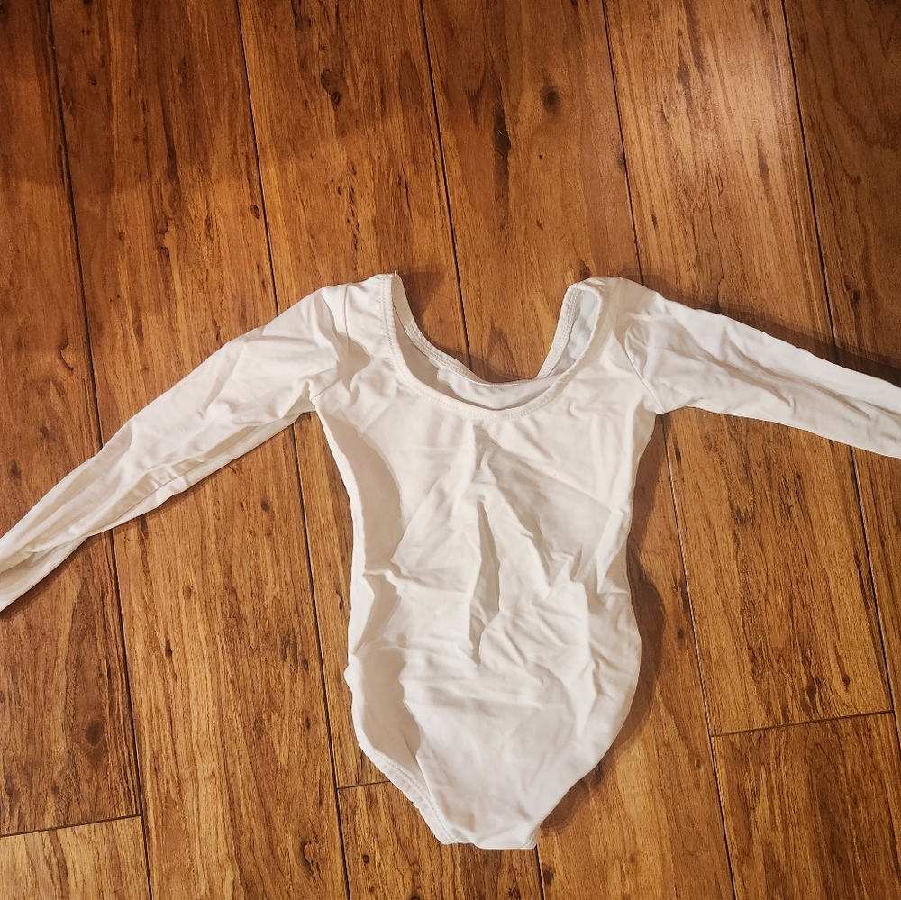 Leveret White Toddler Leotard Size T (2-4)